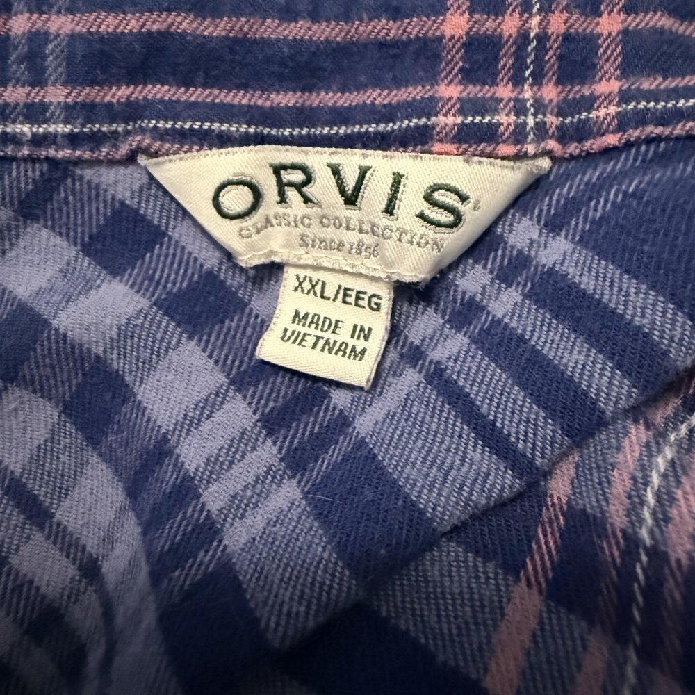 Lot of 3 Orvis Women Button Up Flannel Shirts XXL Plaid Western Cowgirl Outdoor - Picture 12 of 14